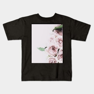 Flowers print, Roses, Pink, Pastel, Fashion print, Scandinavian art, Modern art, Wall art, Print, Minimalistic, Modern Kids T-Shirt